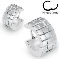 Csiszolt kerek nemesacél fülbevaló csiszolt