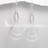 Lógó ezüst fülbevaló alakú nyolc