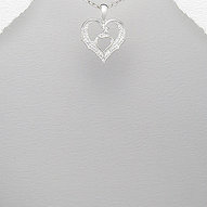 Prívesok- ezüst szív alakú szárnyak