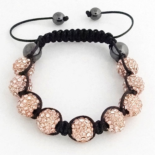 Shamballa karkötő barna kristályok