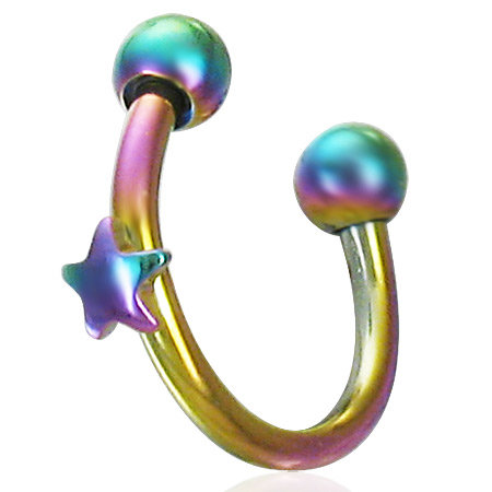 Rainbow piercing cipő és 3D csillag