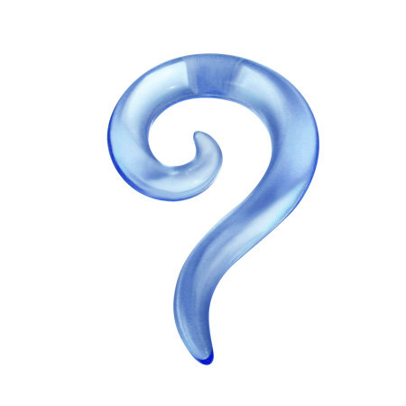 Fül bővítő színes kérdőjel 3,5 mm, kék