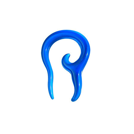 Fül bővítő spirál kürt 2,5 mm, kék