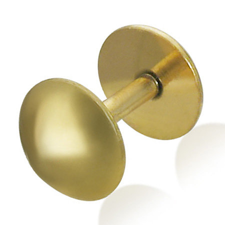 Hamis piercing acél-arany súlyzó korong