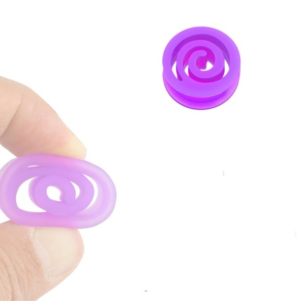 Rugalmas spirál dugó különböző színekben 12mm lila