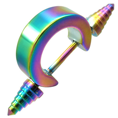 Mellbimbó Piercing Rainbow Crescent