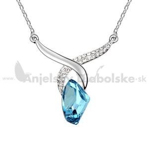 Swarovski medál -  fecske kék kristályok