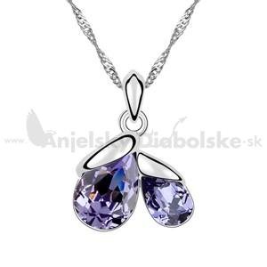 Swarovski medál lila cseresznye