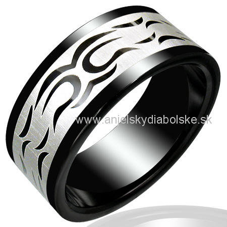 Nemesacél gyűrű, fekete és ezüst színekben