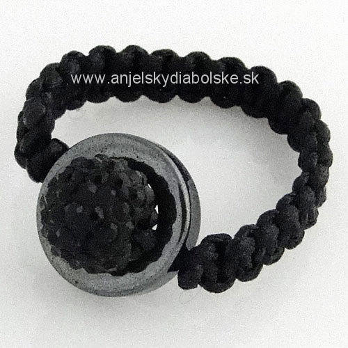 Shamballa gyűrű fekete kristályok