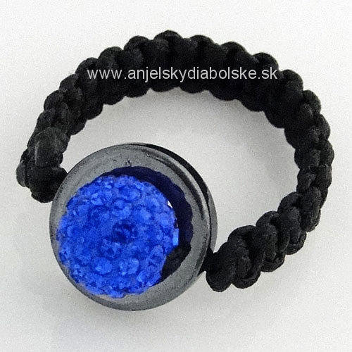 Shamballa Gyűrű sötétkék kristály