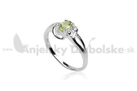 Ezüst gyűrű - Peridot Zöld Crystal