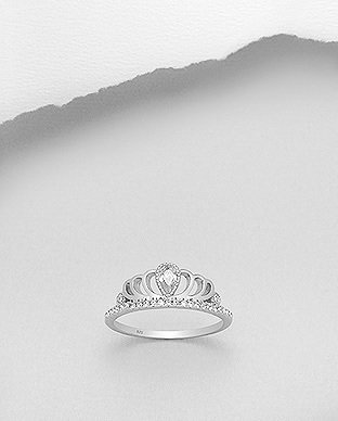 Ezüst  korona gyűrű