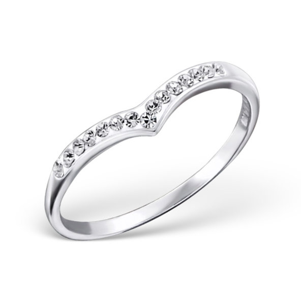 Ezüst gyűrű - spitz kristályokkal