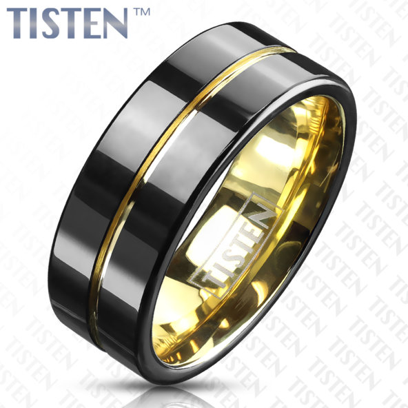 Tisten gyűrű - fekete/arany