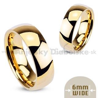 A hagyományos arany nemesacél gyűrű  6 mm