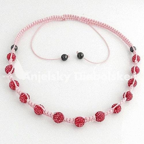 Shamballa nyaklánc rózsaszín kristályok