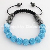 Shamballa karkötő türkiz kristályok és hematit kő