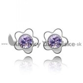 Violet kristály virág fülbevaló