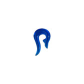 Fül bővítő mini törzsi szimbólum 1mm kék