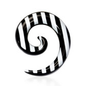 Fül bővítő zebra 5 mm