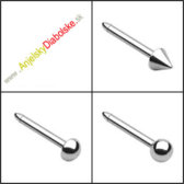 Piercing orr acél golyó, kúp, félkör / 1,2 mm /