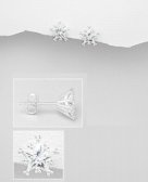 Ezüst fülbevaló Crystal Snowflake
