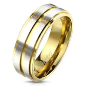 Elegáns nemesacél gyűrű = arany szín
