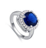 Gyűrű - Swarovski elements nagy kék kristály