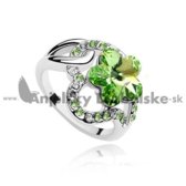 Swarovski gyűrű kristály zöld virág alakú