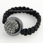 Shamballa gyűrű szürke kristályok