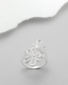 Ezüst gyűrű duo virág