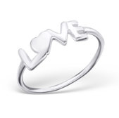 Ezüst gyűrű - LOVE Heart