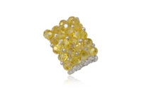 Swarovski kristály gyűrű, sárga