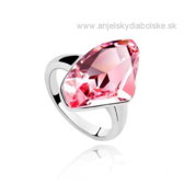 Swarovski kristály gyűrű nagy rózsaszín