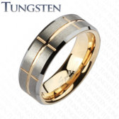 Tungsten volfrám gyűrű átlátszó téglalap
