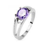 Eljegyzési gyűrű lila kristály