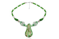 Murano nyaklánc zöld