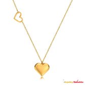 Arany színű nemesacél nyaklánc szív alakú medállal