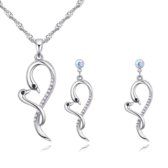 Swarovski elements szett - két hattyú kristályokkal